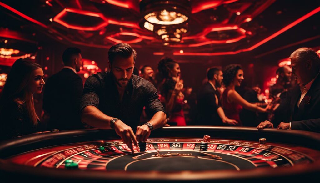 Dark Blaze Roulette live casino table
